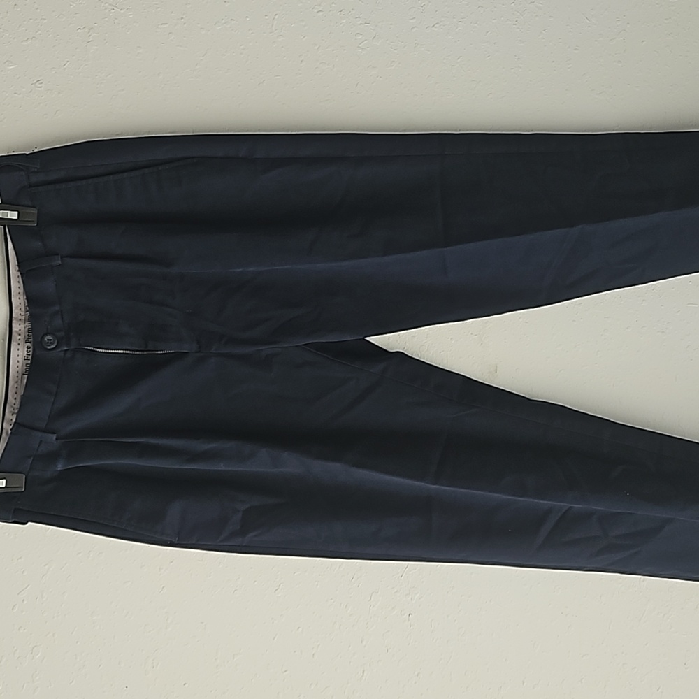 Men's Haggar iron free premium navy blue slacks 34x30